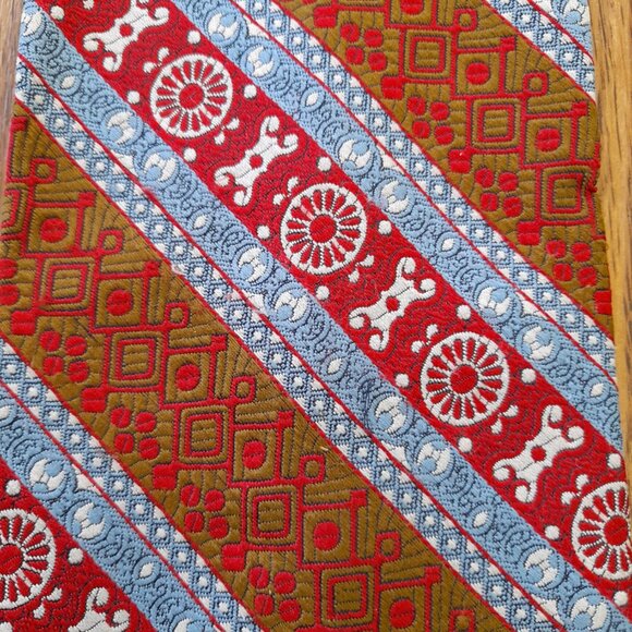 Vintage Christian Dior Neck Tie Retro 1970s 70s Polyester Wide Necktie - Picture 7 of 11